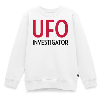 Ufo Alien Raum außerirdisches Aussenseiter - Kinder Premium Organic Sweatshirt - Weiß - Vorne - AI Model Kid Male (0cm)