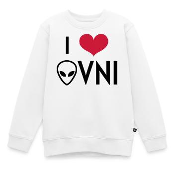 Ufo Alien Raum außerirdisches Aussenseiter - Kinder Premium Organic Sweatshirt - Weiß - Vorne - AI Model Kid Male (0cm)