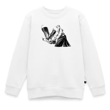 aikido - Sweat Premium enfant bio - blanc - Devant - AI Model Kid Male (0cm)