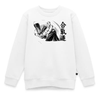 aikido - Sweat Premium enfant bio - blanc - Devant - AI Model Kid Male (0cm)