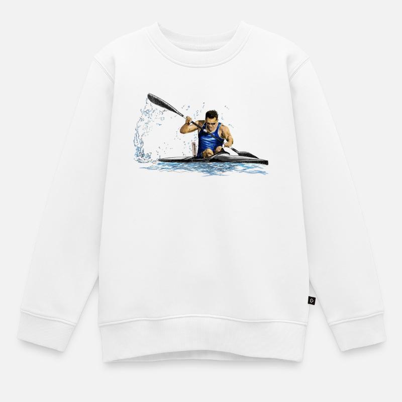 Kajak - Kinder Premium Organic Sweatshirt - Weiß