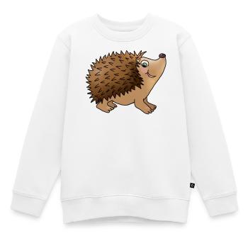 Friendly hedgehog - Kids Premium Organic Sweatshirt - white - Front - AI Model Kid Male (0cm)