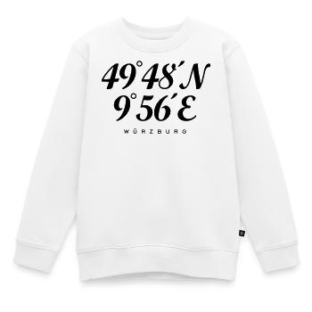 Würzburger Koordinaten Würzburg - Kinder Premium Organic Sweatshirt - Weiß - Vorne - AI Model Kid Male (0cm)