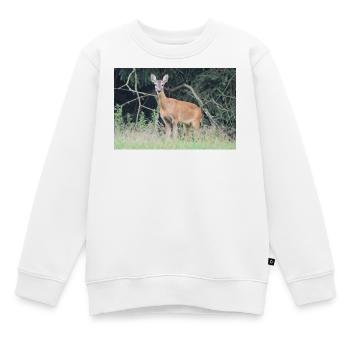 Reh Wald - Kinder Premium Organic Sweatshirt - Weiß - Vorne - AI Model Kid Male (0cm)