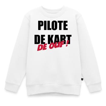 Go-Kart / Karting / Kart / Fahrer - Kinder Premium Organic Sweatshirt - Weiß - Vorne - AI Model Kid Male (0cm)