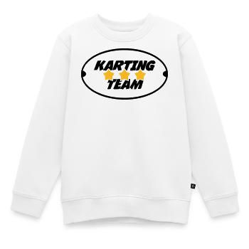 Go-Kart / Karting / Kart / Fahrer - Kinder Premium Organic Sweatshirt - Weiß - Vorne - AI Model Kid Male (0cm)