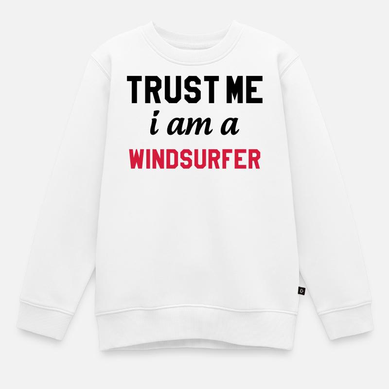 Windsurfen / Windsurfer / Windsurf / Windsurfing - Kinder Premium Organic Sweatshirt - Weiß