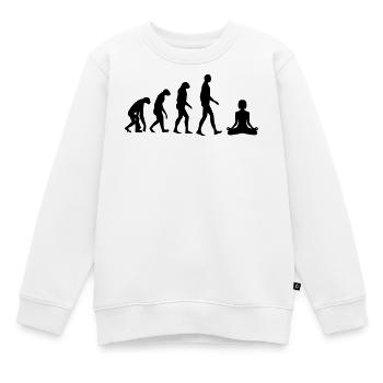 Yoga / Yogi / Bouddhisme / Bouddhiste - Sweat Premium enfant bio - blanc - Devant - AI Model Kid Male (0cm)