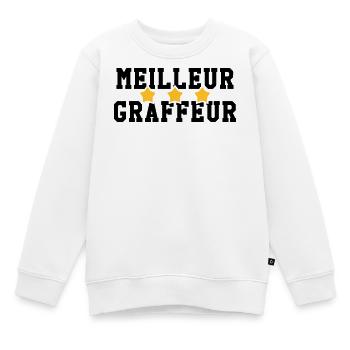 Graffiti / Tag / Writer / Street Art - Kinder Premium Organic Sweatshirt - Weiß - Vorne - AI Model Kid Male (0cm)