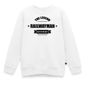 Eisenbahner / Eisenbahnen / Eisenbahn / Bahn - Kinder Premium Organic Sweatshirt - Weiß - Vorne - AI Model Kid Male (0cm)