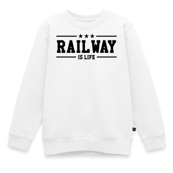 Eisenbahner / Eisenbahnen / Eisenbahn / Bahn - Kinder Premium Organic Sweatshirt - Weiß - Vorne - AI Model Kid Male (0cm)