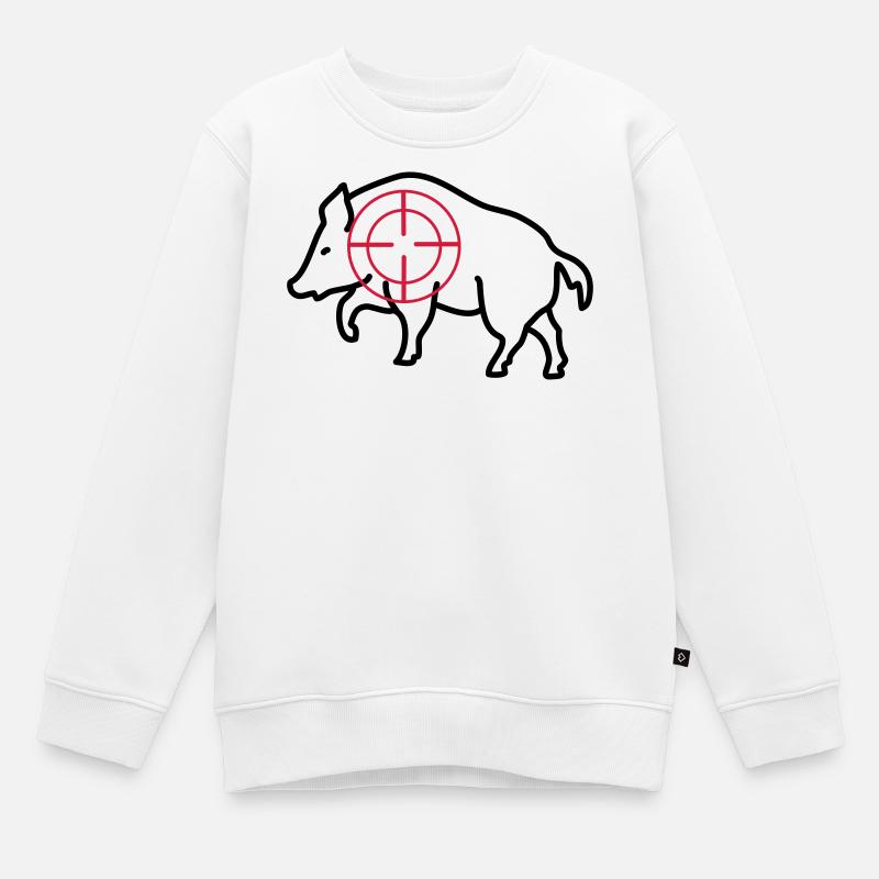 sanglier - Sweat Premium enfant bio - blanc