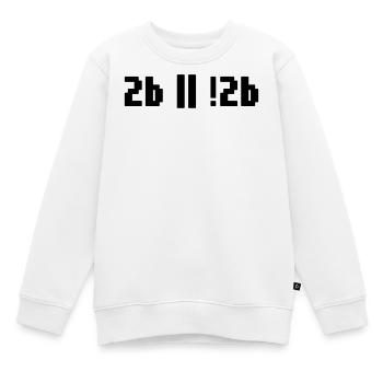 2b ou pas 2b – Programmeur de Shakespeare Hamlet - Sweat Premium enfant bio - blanc - Devant - AI Model Kid Male (0cm)