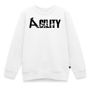 Agility - Kinder Premium Organic Sweatshirt - Weiß - Vorne - AI Model Kid Male (0cm)