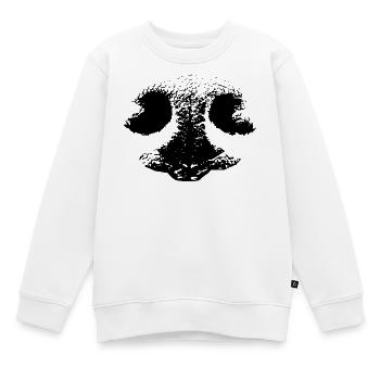 Nez de chien | Chien et nez - Sweat Premium enfant bio - blanc - Devant - AI Model Kid Male (0cm)