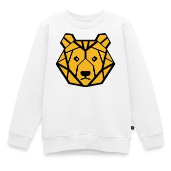 baer symetrisch - Kinder Premium Organic Sweatshirt - Weiß - Vorne - AI Model Kid Male (0cm)