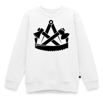 Zimmerer Zunftzeichen - Zimmermann Zunft - Kinder Premium Organic Sweatshirt - Weiß - Vorne - AI Model Kid Male (0cm)