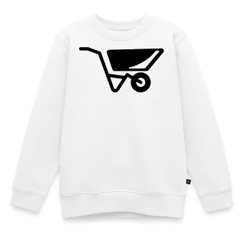 Schubkarre - Kinder Premium Organic Sweatshirt - Weiß - Vorne - AI Model Kid Male (0cm)
