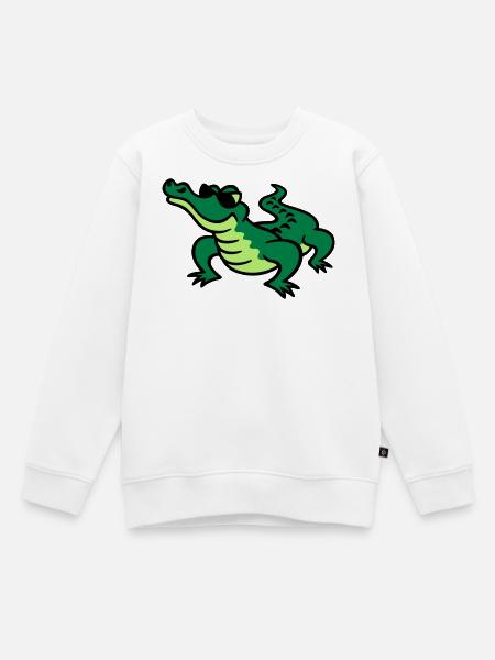 Cool Croc - Sweat Premium enfant bio - blanc