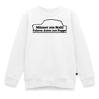  , Männer aus Stahl..., DDR Kult (25) - Kinder Premium Organic Sweatshirt - Weiß - Vorne - AI Model Kid Male (0cm)