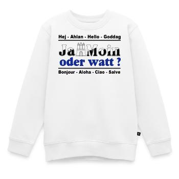 Hamburg , Tradition , Ja Moin oder watt (25) - Kinder Premium Organic Sweatshirt - Weiß - Vorne - AI Model Kid Male (0cm)