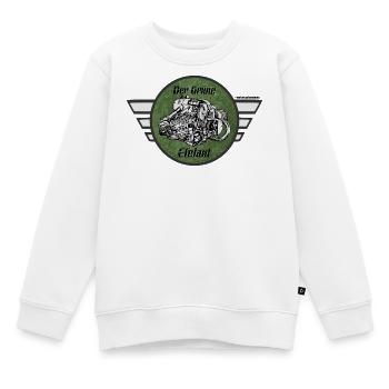 Zündapp KS 601 - Gruener Elefant - Kinder Premium Organic Sweatshirt - Weiß - Vorne - AI Model Kid Male (0cm)