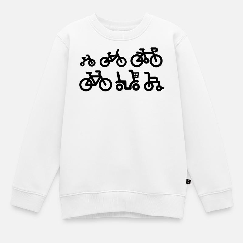 Evolution vélo de course cyclisme vélo de course - Sweat Premium enfant bio - blanc