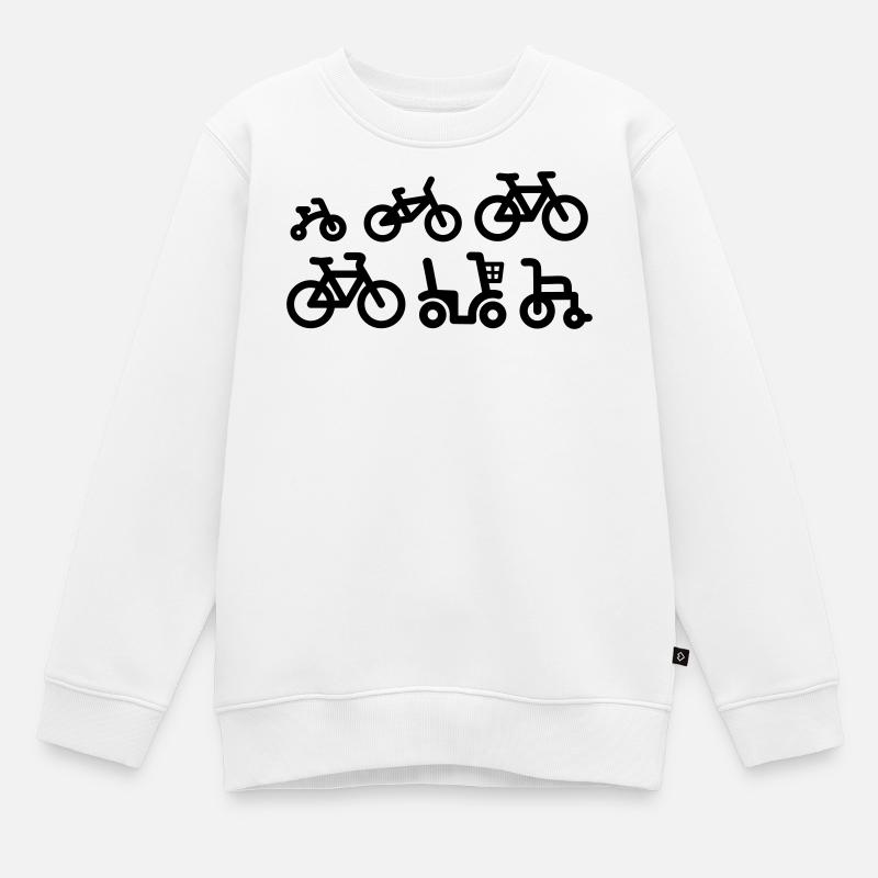 Evolution mountain bike MTB VTT vélo de course - Sweat Premium enfant bio - blanc