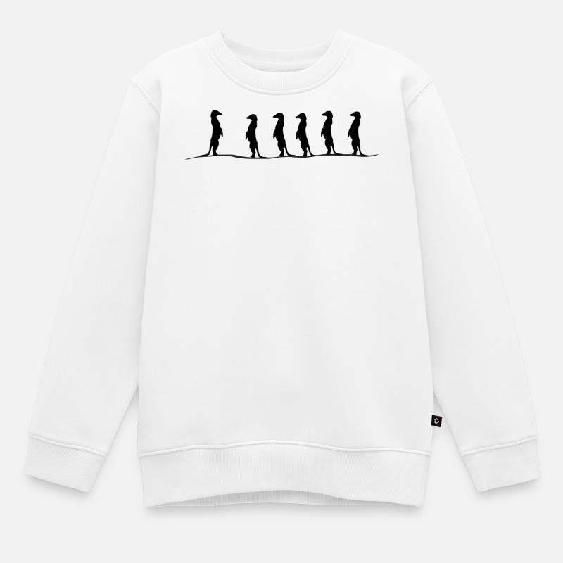 Groupe Erdmaennchen - Sweat Premium enfant bio - blanc