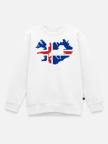 isländer icelandic horse - Kinder Premium Organic Sweatshirt - Weiß