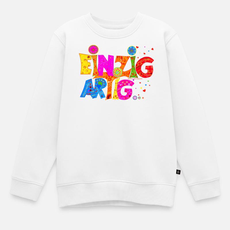 Einzigartig - Kinder Premium Organic Sweatshirt - Weiß