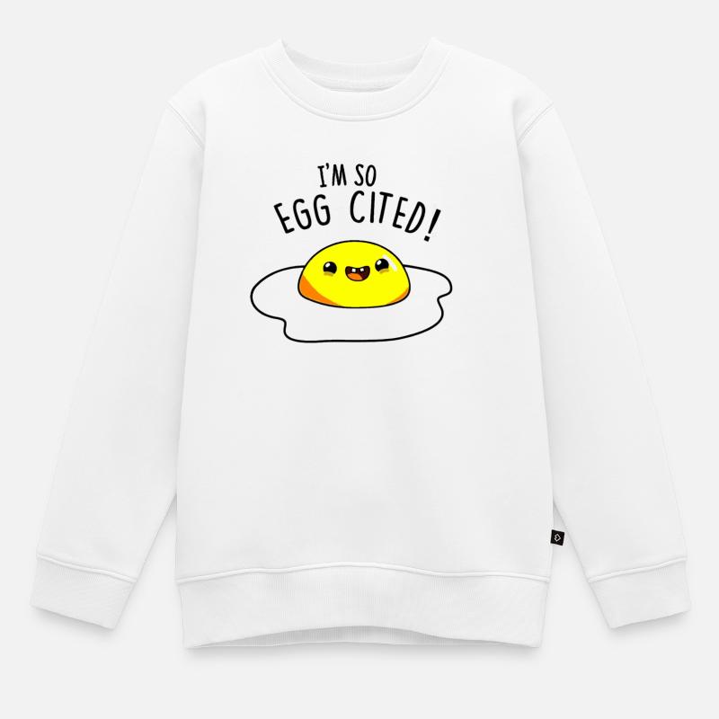 Conception en forme d’œuf - Sweat Premium enfant bio - blanc