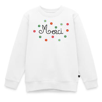 Vielen Dank - Kinder Premium Organic Sweatshirt - Weiß - Vorne - AI Model Kid Male (0cm)