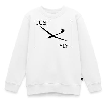 Segelflugzeug - Kinder Premium Organic Sweatshirt - Weiß - Vorne - AI Model Kid Male (0cm)