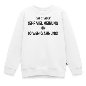 lustiger Spruch lustige Sprüche Humor Maske Idee - Kinder Premium Organic Sweatshirt - Weiß - Vorne - AI Model Kid Male (0cm)