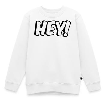 Hey Conception comique - Sweat Premium enfant bio - blanc - Devant - AI Model Kid Male (0cm)