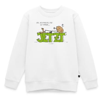 Jetzt - Kinder Premium Organic Sweatshirt - Weiß - Vorne - AI Model Kid Male (0cm)
