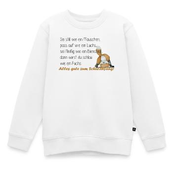 sei fleißig wie ein bienchen - Kinder Premium Organic Sweatshirt - Weiß - Vorne - AI Model Kid Male (0cm)