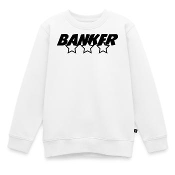 Banker - Bank - Kinder Premium Organic Sweatshirt - Weiß - Vorne - AI Model Kid Male (0cm)