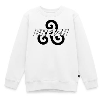 Breizh - Bretagne - BZH - Kinder Premium Organic Sweatshirt - Weiß - Vorne - AI Model Kid Male (0cm)
