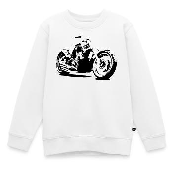 Motorcycle Chopper - Kinder Premium Organic Sweatshirt - Weiß - Vorne - AI Model Kid Male (0cm)