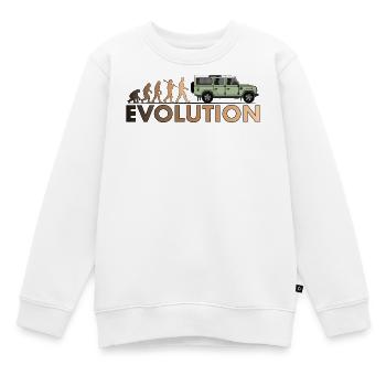 Defender 110 Evolution - Kinder Premium Organic Sweatshirt - Weiß - Vorne - AI Model Kid Male (0cm)