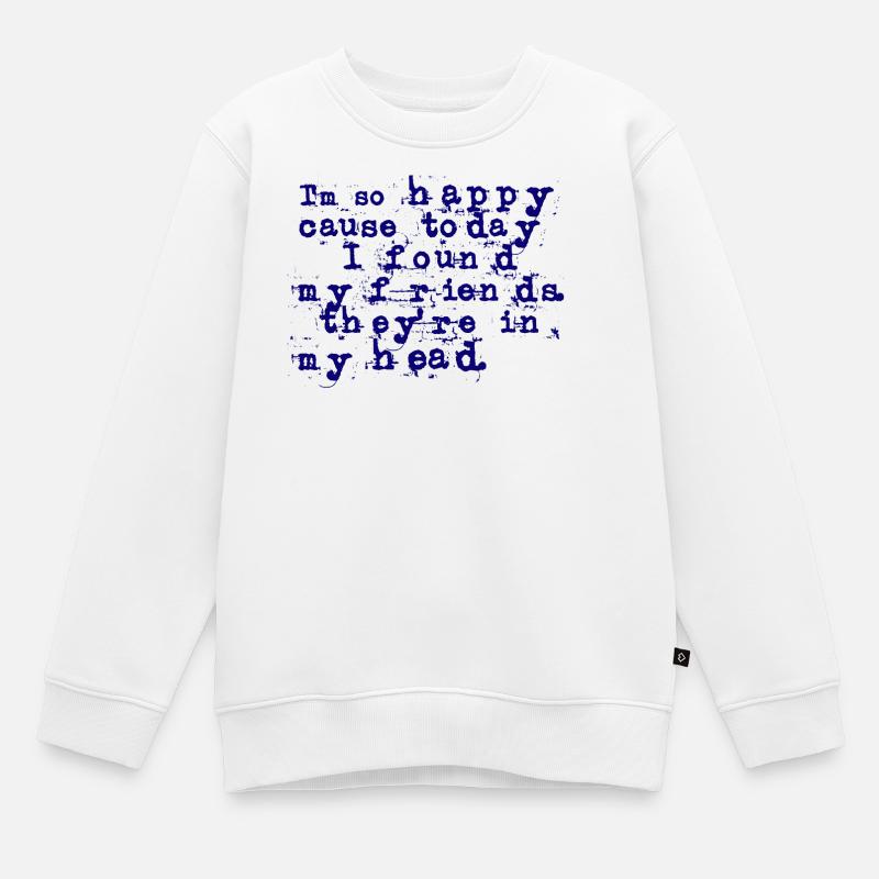 Paroles de lithium - Nirvana - Sweat Premium enfant bio - blanc