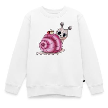 coquille rose - Sweat Premium enfant bio - blanc - Devant - AI Model Kid Male (0cm)