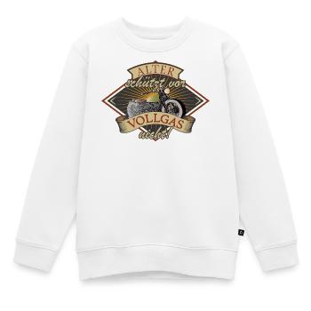 Alter schützt vor Vollgas nicht Motorrad Spruch - Kinder Premium Organic Sweatshirt - Weiß - Vorne - AI Model Kid Male (0cm)
