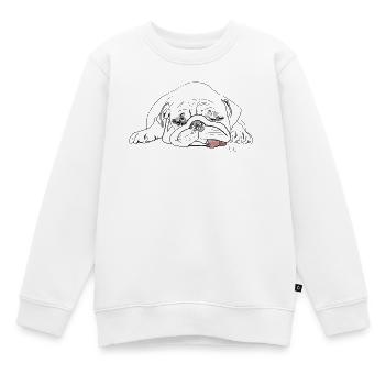 Carlin - Sweat Premium enfant bio - blanc - Devant - AI Model Kid Male (0cm)