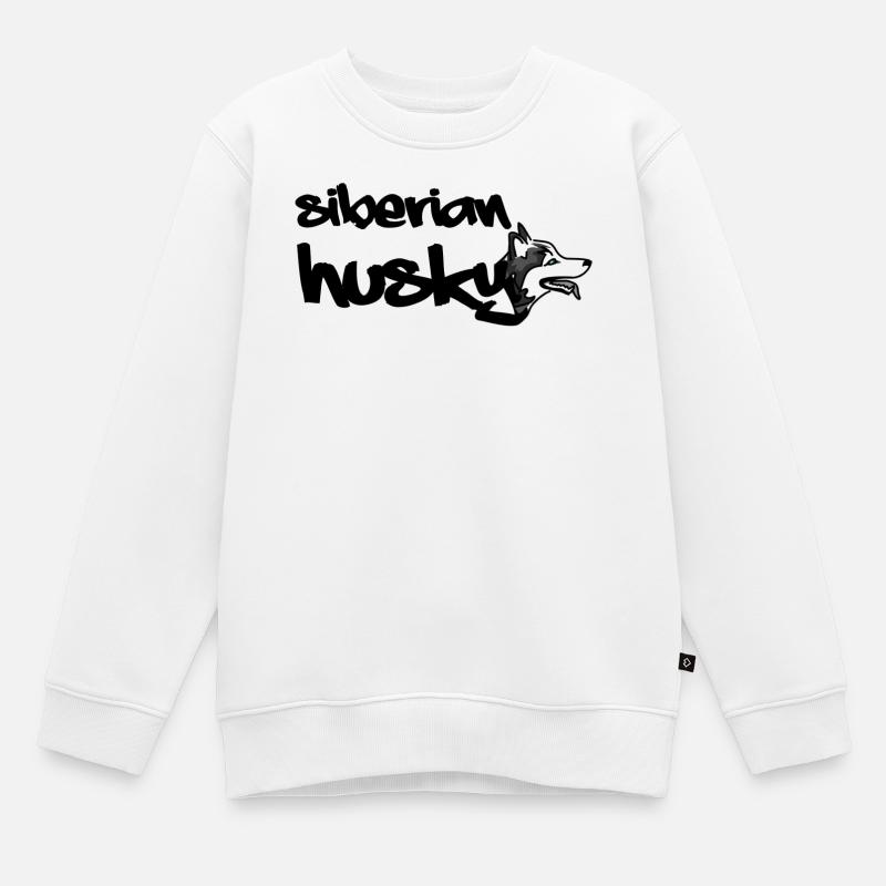 Husky - Kinder Premium Organic Sweatshirt - Weiß