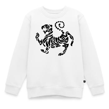 Shotokan Tiger Karate Logo Emblem freistehend - Kinder Premium Organic Sweatshirt - Weiß - Vorne - AI Model Kid Male (0cm)