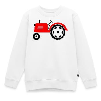 Ackerschlepper rote Landmaschine - Kinder Premium Organic Sweatshirt - Weiß - Vorne - AI Model Kid Male (0cm)