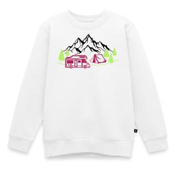 Vacances à la montagne - Sweat Premium enfant bio - blanc - Devant - AI Model Kid Male (0cm)